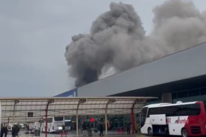 Otobüs Terminali’nde korkutan yangın
