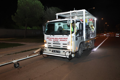 Nilüfer Belediyesi gece mesaisinde