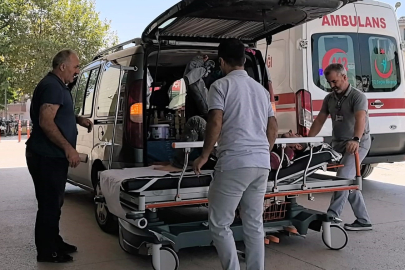 Spiralle çalışırken ayağını kesti