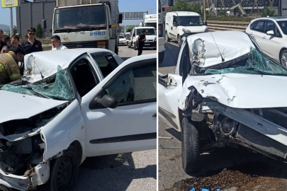 İnegöl'deki kazada, 1’i ağır 2 kişi yaralandı