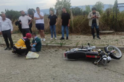 Dönüş yapan araca motosiklet çarptı