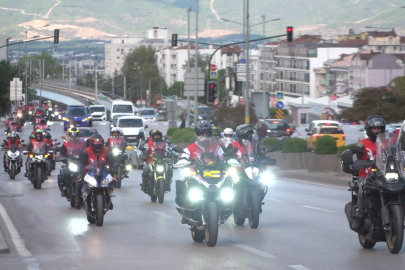 Kurtuluşun 102. yıldönümünde motosikletli konvoy