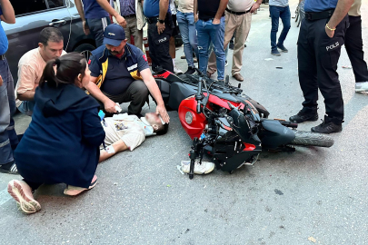İznik'te motosikletin çarptığı yaya, metrelerce savruldu