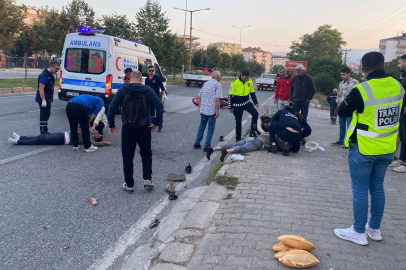 Orhangazi'de motosiklet yayaya çarptı