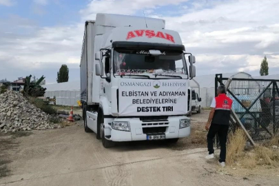 Osmangazi'den deprem bölgesine destek
