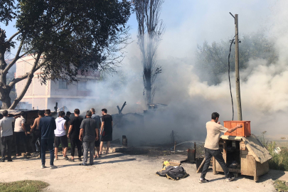 Gemlik'teki baraka yangını korkuttu