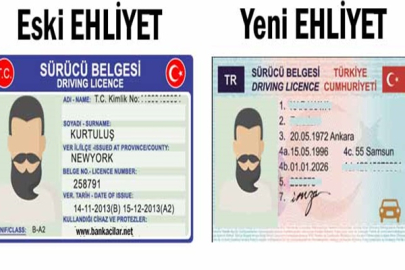 Eski tip ehliyetler için son tarih 31 Aralık 2024