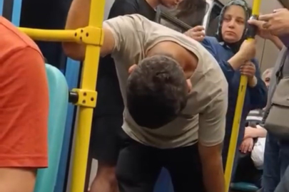 Madde etkisindeki şahıs metroda korku saçtı