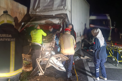 İnegöl'de 7 araç zincirleme kaza yaptı