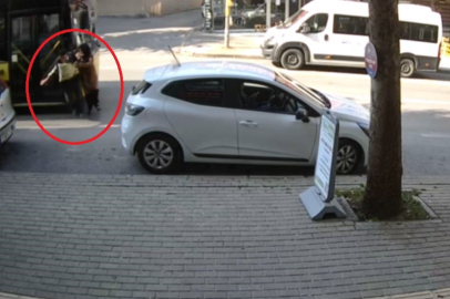 Gelin ve kayınpederine otobüsün çarptığı kaza kamerada