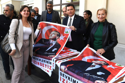Osmangazi'de 10 bin Ata posteri dağıtılmaya başlandı