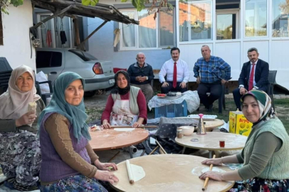Başkan Özel, köylülerle bazlama pişirdi