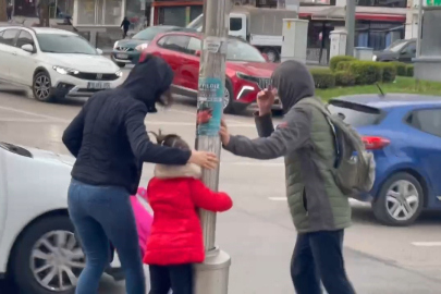 Şiddetli lodos kadınları ve çocukları zorladı