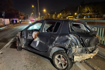 Gizli buzlanma nedeniyle kaza yapan otomobil pert oldu