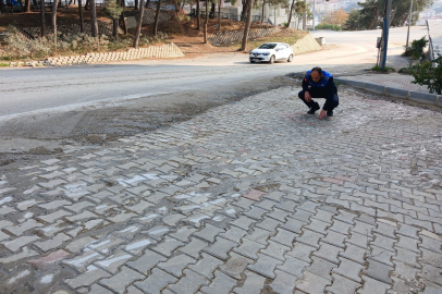 Gemlik'te yola beton döken firmaya ceza