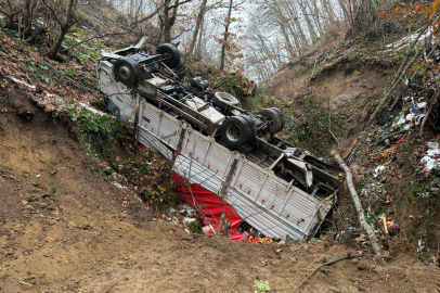 Ormana yuvarlanan kamyon enkazına 4 gün sonra ulaşıldı