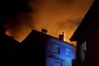 Kestel'de sobadan çıkan yangın 3 evi küle çevirdi.