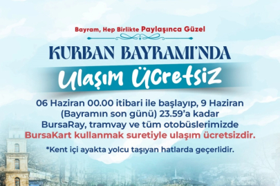 Kurban Bayramı boyunca ulaşım ücretsiz