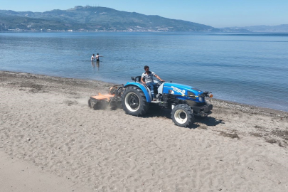 Bursa plajlarında sezon hazırlığı