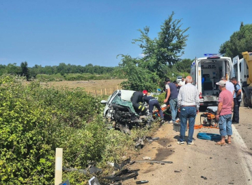 Kazada yaralanan sürücü, hayatını kaybetti