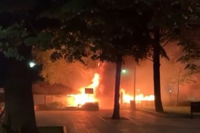 Çekirge’deki tarihi çay bahçesi alevlere teslim oldu