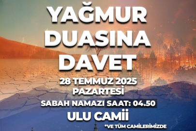 Müftülükten yağmur duasına davet