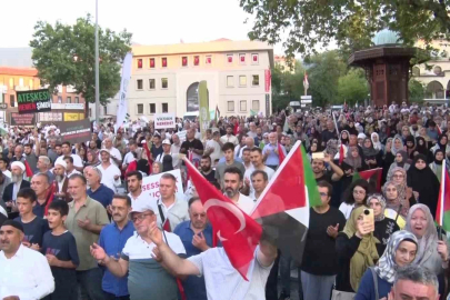 Bursa’da yüzlerce kişi Gazze için yürüdü