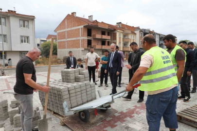İnegöl’de 43 araçlık otopark yapımında sona gelindi