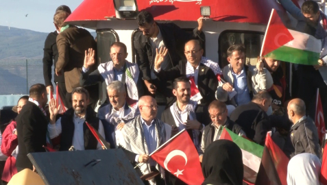 Bursa’da Filistin’e destek için tekneler denize açıldı