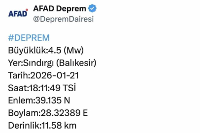 Sındırgı’daki 4.5’lik deprem Bursa’da da hissedildi