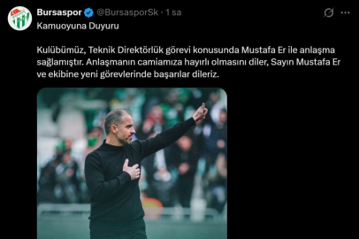 Bursaspor'da yine Mustafa Er dönemi