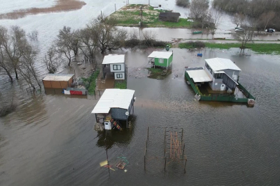 Ulubat Gölü taştı, felaket havadan görüntülendi