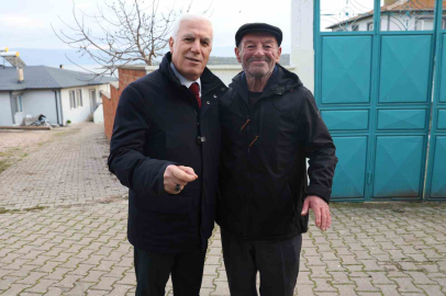 Başkan Bozbey’den Yaren Leylek ve Adem Amca’ya ziyaret