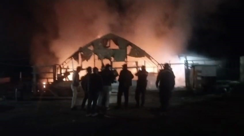 Bursa’da çiftlikte yangın: 580 kanatlı hayvan telef oldu