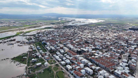 Bursa’nın sular altında kalan arazileri böyle görüntülendi