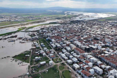 Bursa’nın sular altında kalan arazileri böyle görüntülendi