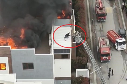 Yangın çıkan 8 katlı sitede can pazarı yaşandı