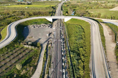Bursa-Ankara hızlı tren hattı rayları böyle görüntülendi