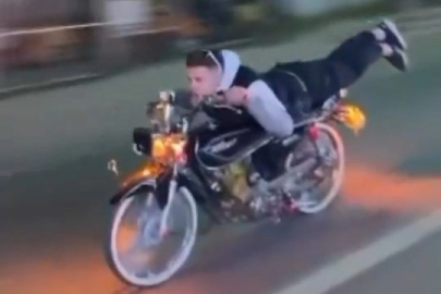 Bu sürüşe 200 bin TL ceza yedi, motosikleti bağlandı
