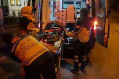 Merdivenlerden uçan motosiklet sürücüsü yaralandı
